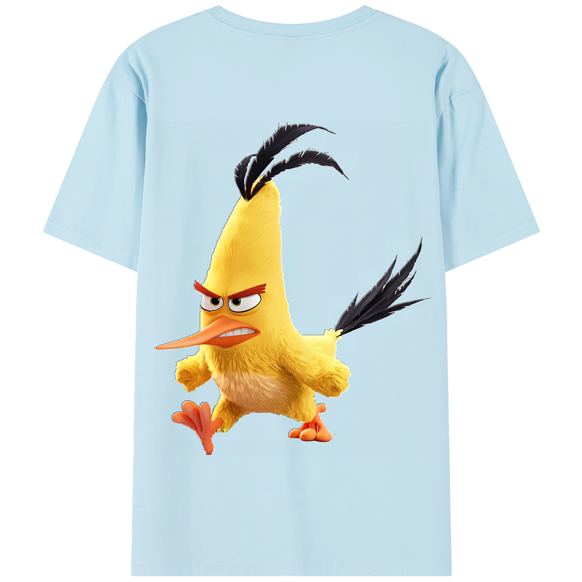 （画像用） Angry Birds アングリーバード 綿100％半袖Tシャツ（背面プリント）